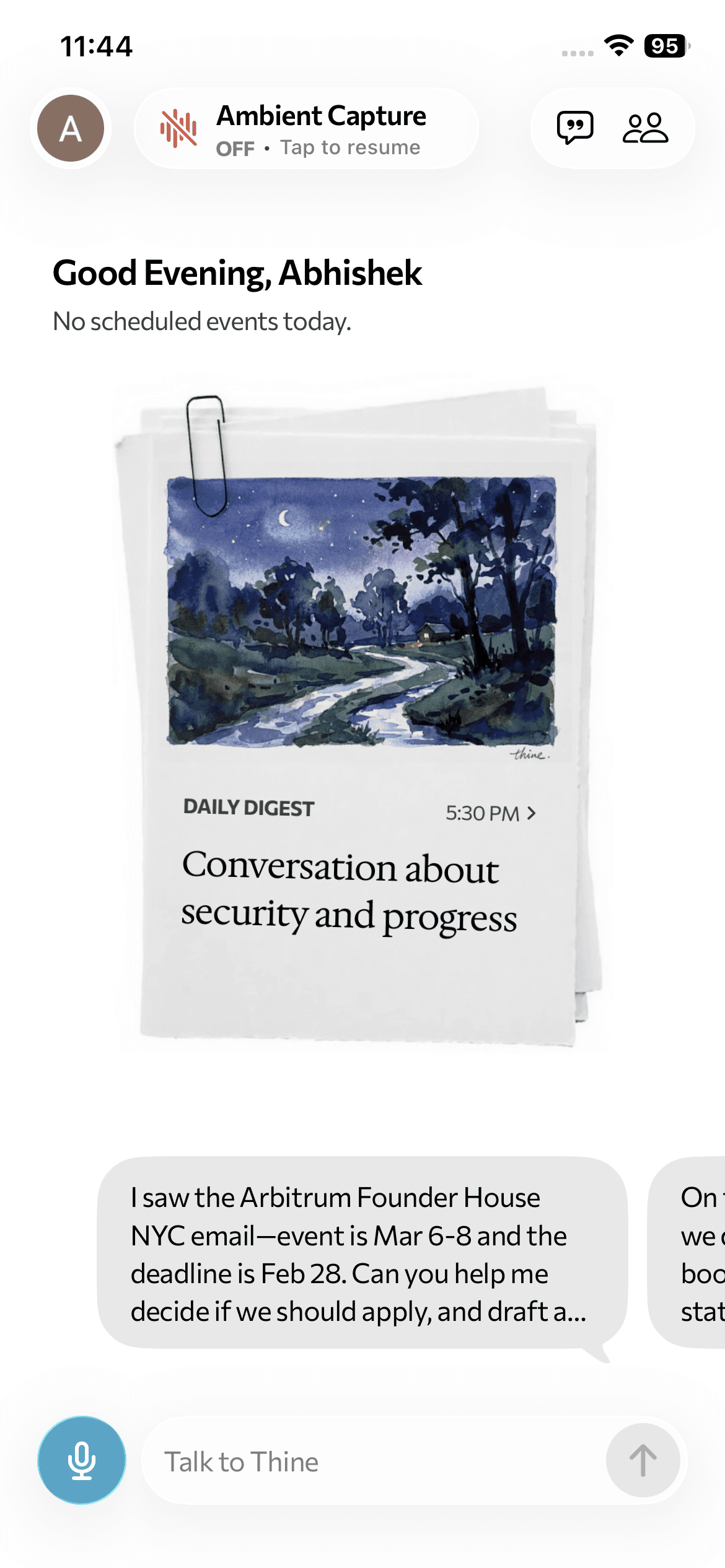 Thine: Personal AI Companion preview 4